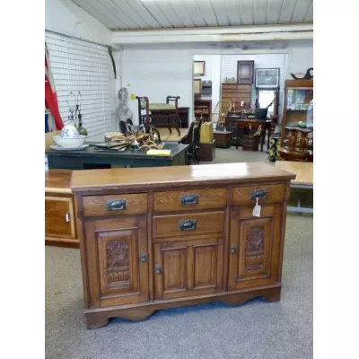 Massivholz Eichen Sideboard Edwardian um 1900 Massivholz