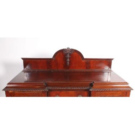 Antikes, massives, Edwardian Mahagoni Sideboard im Chippendale Stil