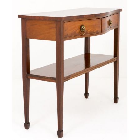 Mahagoni Serpentinen Beistelltisch Edwardian 1890