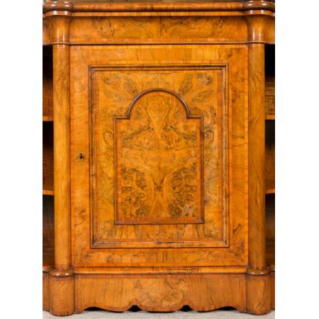Viktorianisches Sideboard mit Spiegel aus Nussbaum