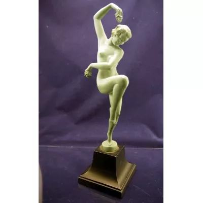 Französische Art Deco Figur nackte Tänzerin, ca. 1920