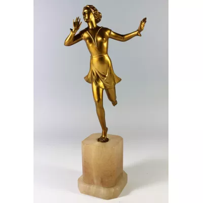 Österreichische Art Deco Figur Tänzerin, ca. 1925