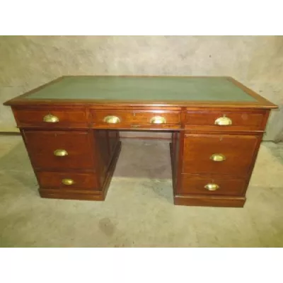Massiver Knieloch Schreibtisch aus Eichenholz 1890 Edwardian 