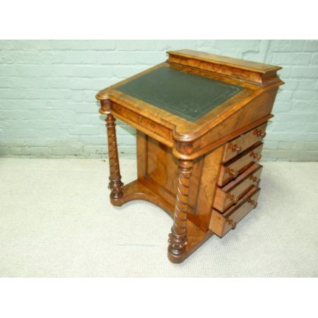 Massiver viktorianischer Nussbaum Davenport, wunderbar erhalten, ca. 1860 original