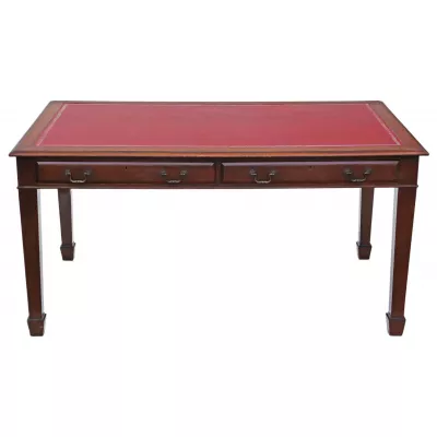 Georgian Revival Partner Schreibtisch von ca. 1925 Orginal Massivholz