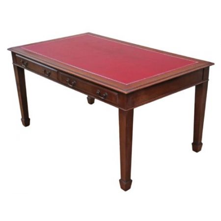 Georgian Revival Partner Schreibtisch von ca. 1925 Orginal Massivholz