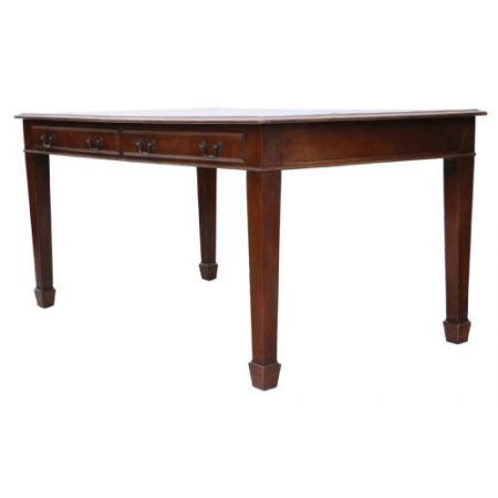 Georgian Revival Partner Schreibtisch von ca. 1925 Orginal Massivholz