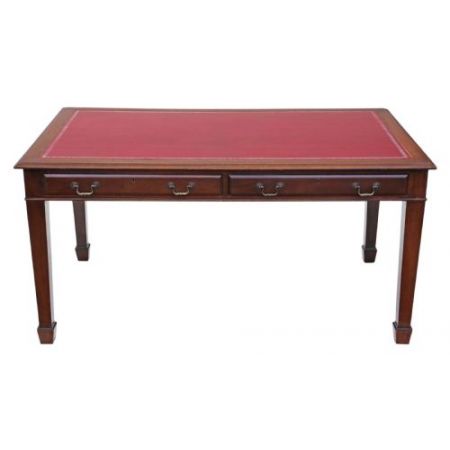 Georgian Revival Partner Schreibtisch von ca. 1925 Orginal Massivholz