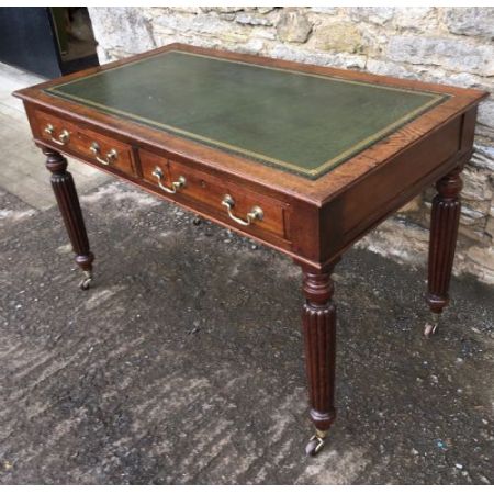 Antiker original viktorianischer Schreibtisch aus Eichenholz 