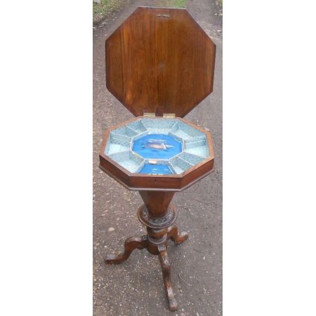 Antiker viktorianischer Schachtisch, original von 1880, aus Mahagoniholz