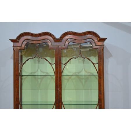 Original edwardianische antike zweitürige Vitrine im Chippendale-Stil