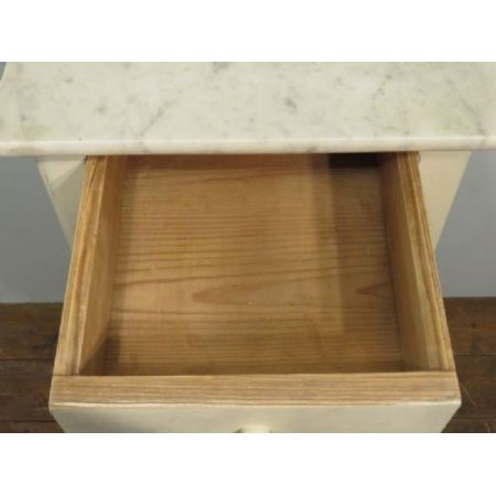 Antiker viktorianischer Nachttisch, bemaltes Weichholz, original von 1880