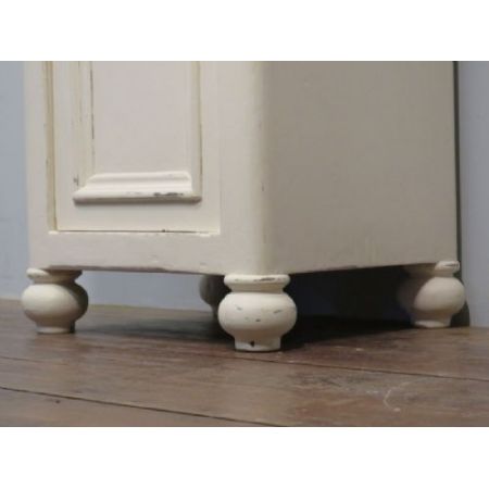 Antiker viktorianischer Nachttisch, bemaltes Weichholz, original von 1880