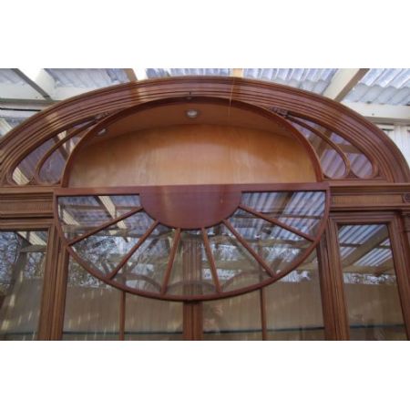 Große edwardianische Mahagoni Massivholz Vitrine 1900