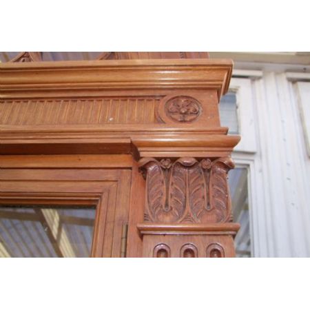 Große edwardianische Mahagoni Massivholz Vitrine 1900