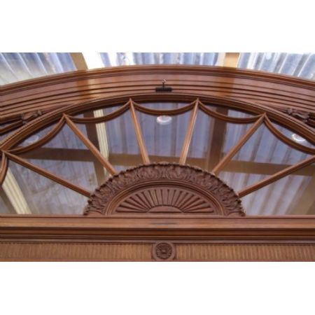 Große edwardianische Mahagoni Massivholz Vitrine 1900