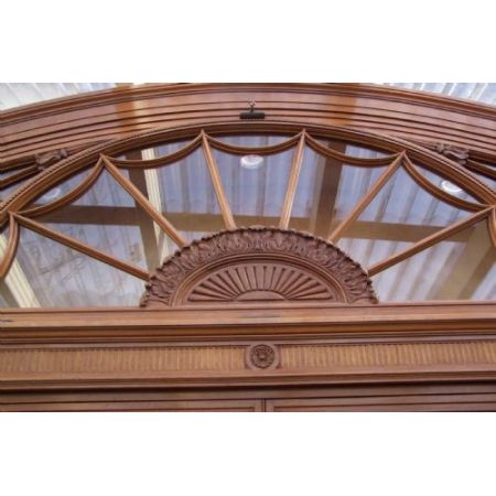 Große edwardianische Mahagoni Massivholz Vitrine 1900