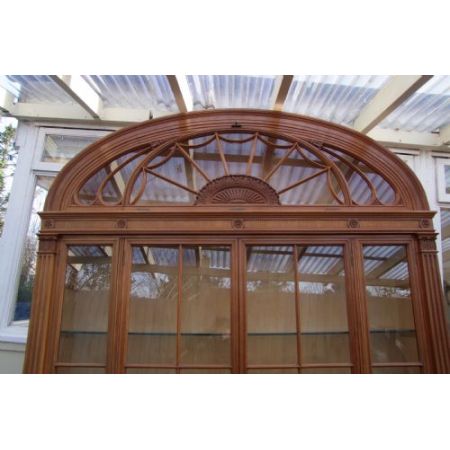 Große edwardianische Mahagoni Massivholz Vitrine 1900