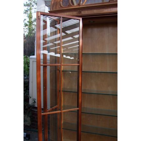 Große edwardianische Mahagoni Massivholz Vitrine 1900