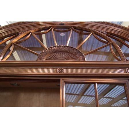 Große edwardianische Mahagoni Massivholz Vitrine 1900