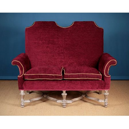 "William & Mary Style" Antikes englisches Stoff Sofa 1920