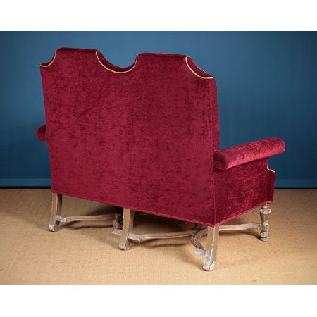 "William & Mary Style" Antikes englisches Stoff Sofa 1920