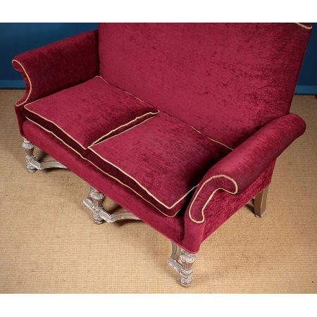 "William & Mary Style" Antikes englisches Stoff Sofa 1920