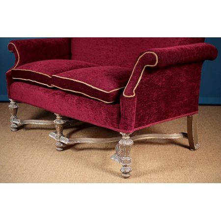 "William & Mary Style" Antikes englisches Stoff Sofa 1920