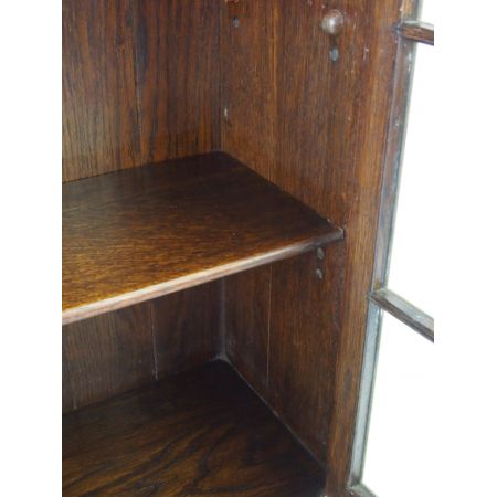 Antike Edwardianische Eichen Vitrine  1900