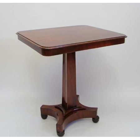 Antiker William IV Massivholz Mahagoni Tisch Weintisch Beistelltisch