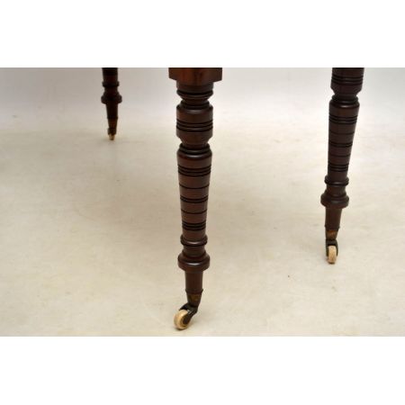 Antiker viktorianischer Massivholz Mahagoni Schreibtisch