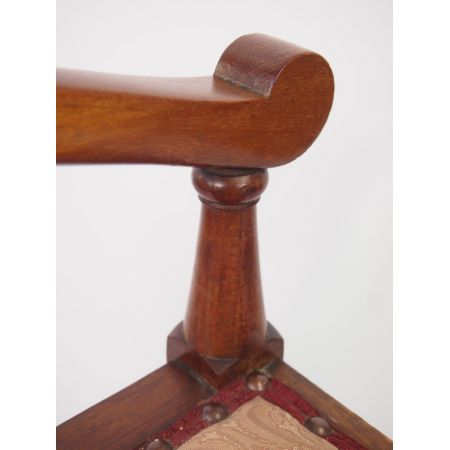 Schöner original edwardianischer Mahagoni Klavierhocker Massivholz