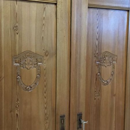 Kleiner antiker Original Weichholz Kleiderschrank Kiefer