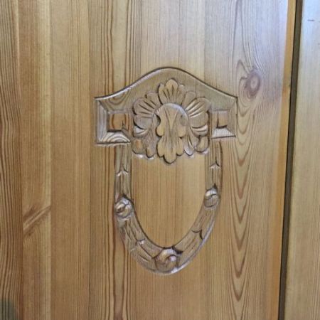 Kleiner antiker Original Weichholz Kleiderschrank Kiefer