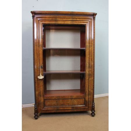 Original Antike Viktorianische Mahagoni Vitrine 1880