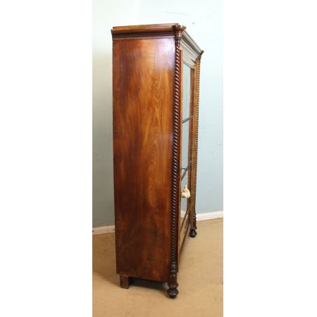 Original Antike Viktorianische Mahagoni Vitrine 1880