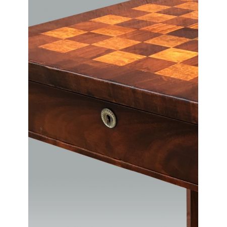 Frühviktorianischer Mahagoni Spieltisch Massivholz Original