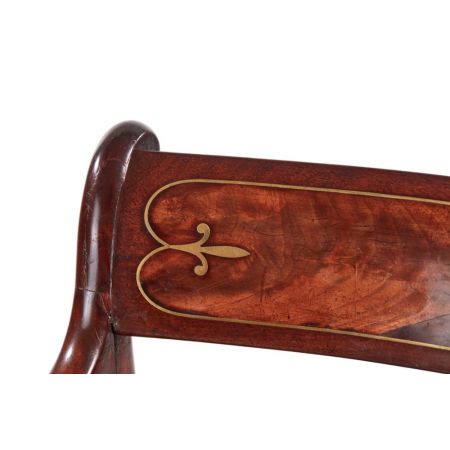 Ein Paar antike Regency Mahagoni Schreibtisch Stühle Original 