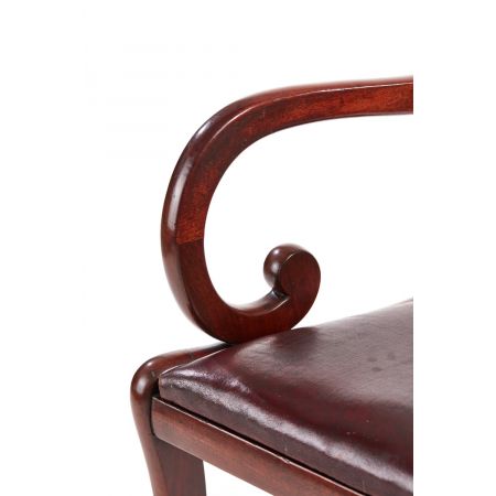 Ein Paar antike Regency Mahagoni Schreibtisch Stühle Original 