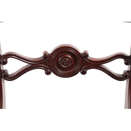 Ein Paar antike Regency Mahagoni Schreibtisch Stühle Original 