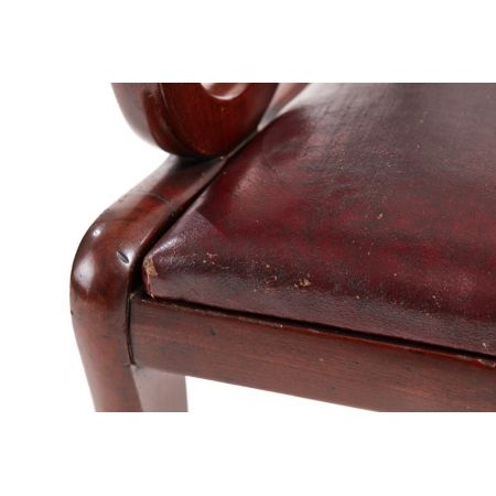 Ein Paar antike Regency Mahagoni Schreibtisch Stühle Original 