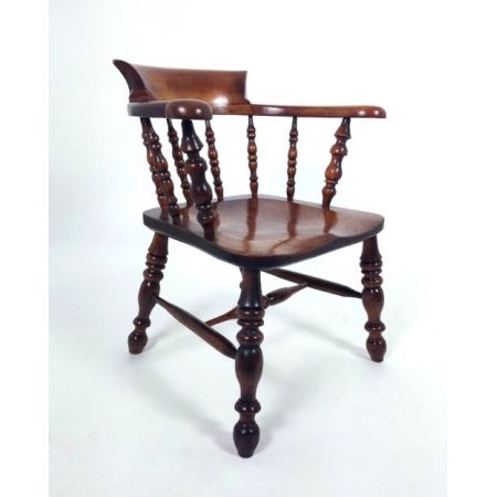 Mitte 19. Jahrhundert Englisch Ulme und Obstbaum Ellbogenstuhl