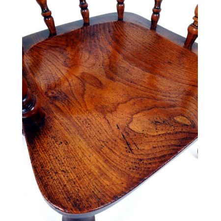 Mitte 19. Jahrhundert Englisch Ulme und Obstbaum Ellbogenstuhl