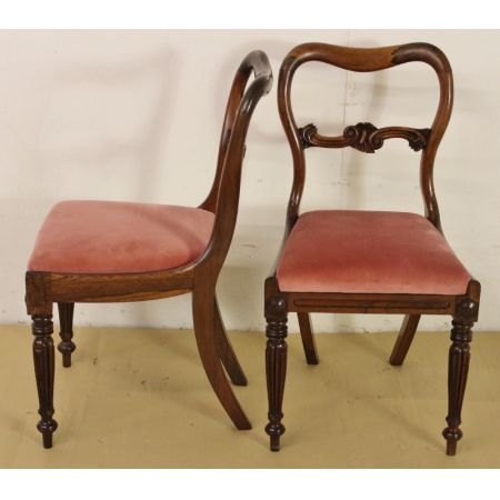 Set aus 6 viktorianischen Palisanderstühlen 1860