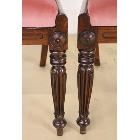 Set aus 6 viktorianischen Palisanderstühlen 1860