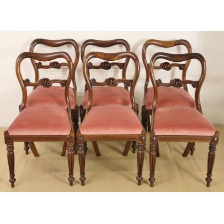 Set aus 6 viktorianischen Palisanderstühlen 1860