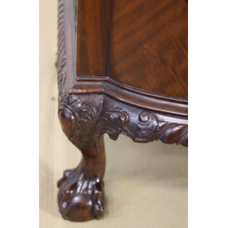 Große antike Mahagoni Vitrine Chippendale Stil Massivholz