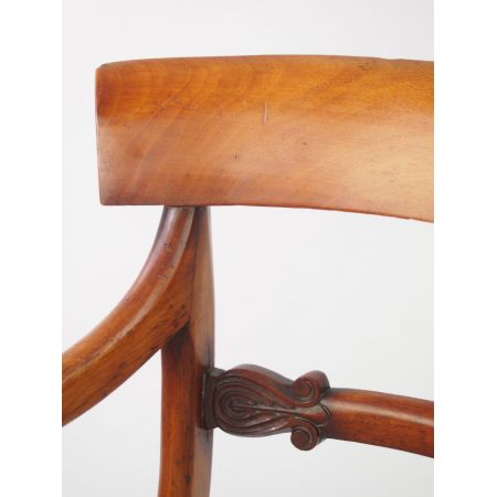 Viktorianischer Mahagoni Schreibtischstuhl Original 1860