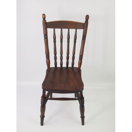 Paar viktorianischen Ulme Küchenstühle aus dem 19 JH