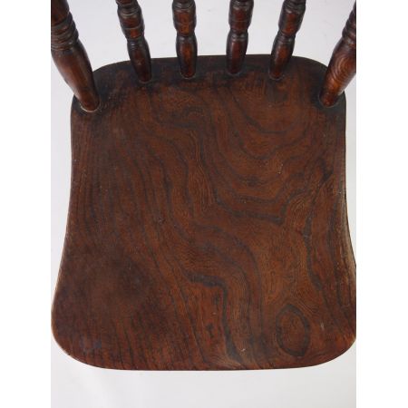 Paar viktorianischen Ulme Küchenstühle aus dem 19 JH